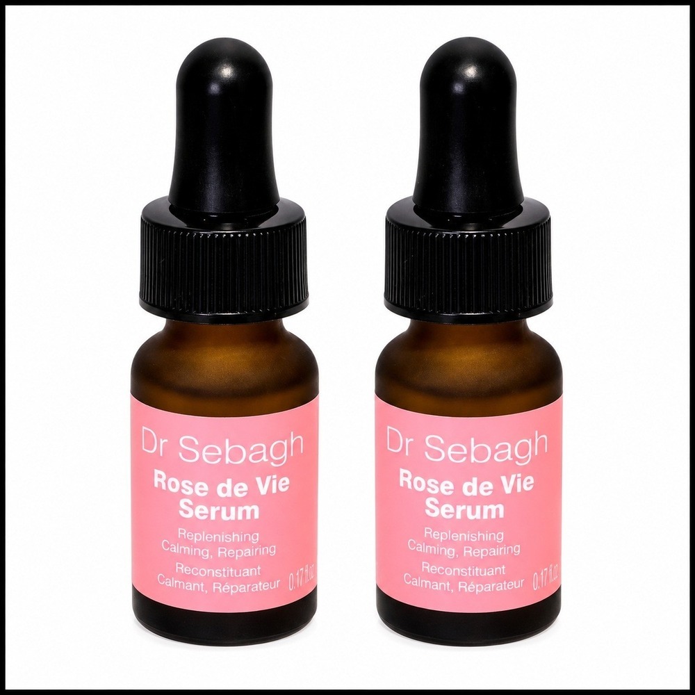 2 x Dr Sebagh Rose de Vie Serum Replenishing Calming Repairing 0.17 FL OZ Travel